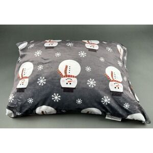 Minky Couture Christmas Holiday Snowman Soft Pillowcase